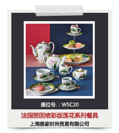雅家时尚-法国丽固喷彩版莲花系列餐具